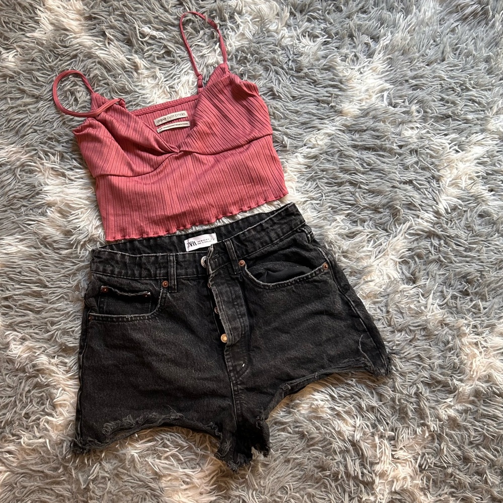Urban and zara outfit-urban top size small and zara shorts size 4
